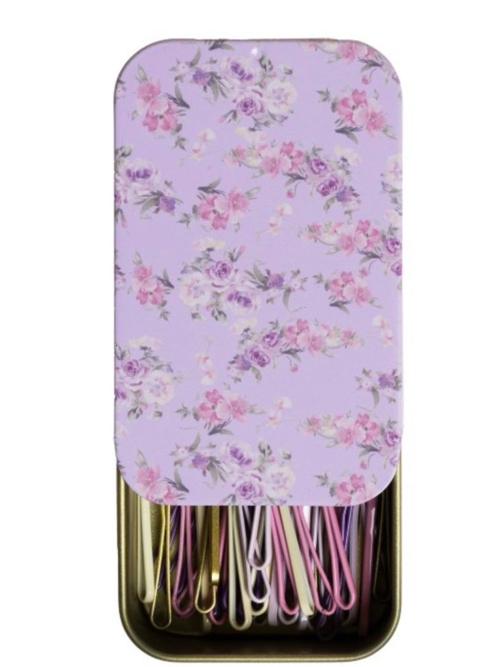 LoveShackFancy Floral Lavender Tin Hair Pin Set